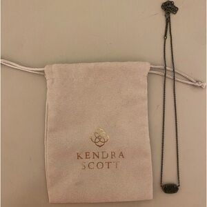Kendra Scott Elisa Pendant Necklace in Black Drusy